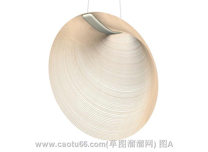 创意木质吊灯SU模型