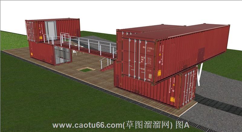荷兰集装箱商业建筑SU模型