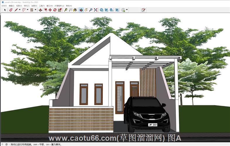 极简迷你住宅建筑SU模型