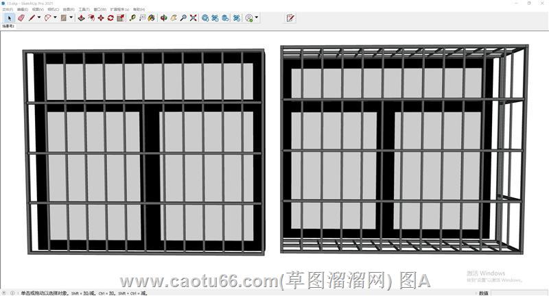 防盗网防盗窗SU模型