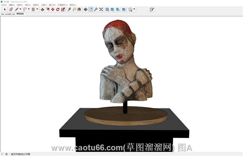 半身雕塑工艺品SU模型