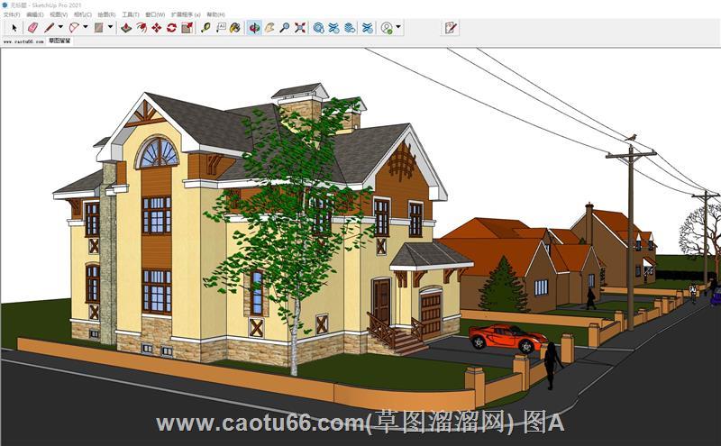 美式住宅别墅SU模型