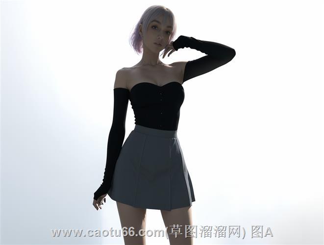 短发时尚女性人物SU模型