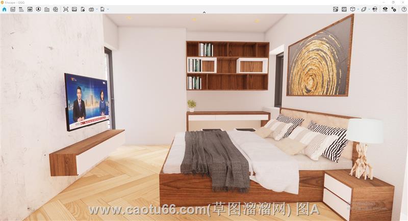 马拉维卧室房间SU模型