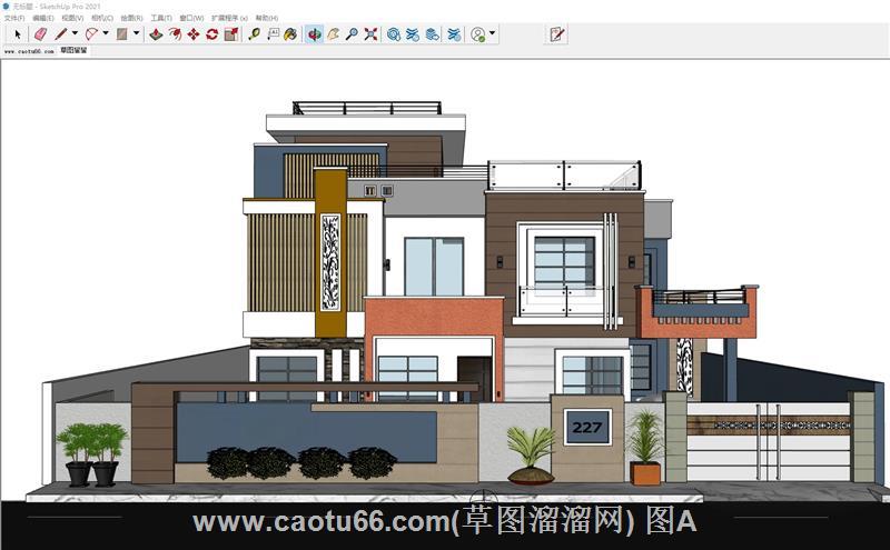 老挝别墅建筑SU模型