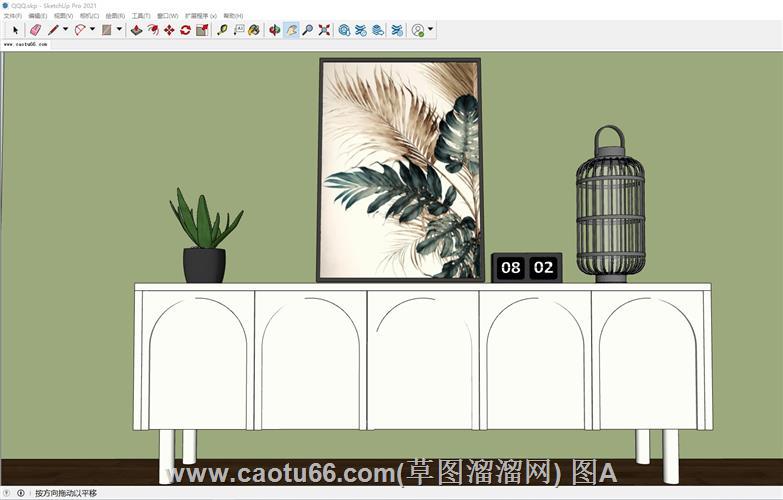 餐边柜玄关柜su模型