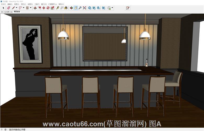 肯尼亚吧台柜SU模型