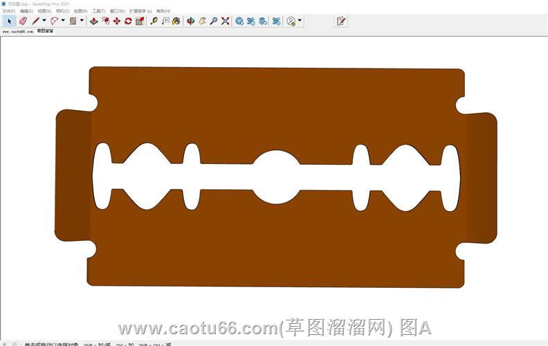 刮胡子刀片SU模型