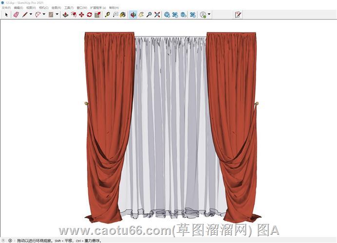 窗帘SU模型