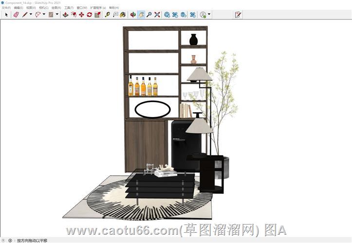 酒柜茶几SU模型