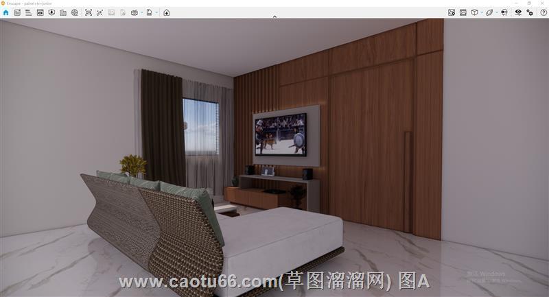 客厅沙发电视柜SU模型