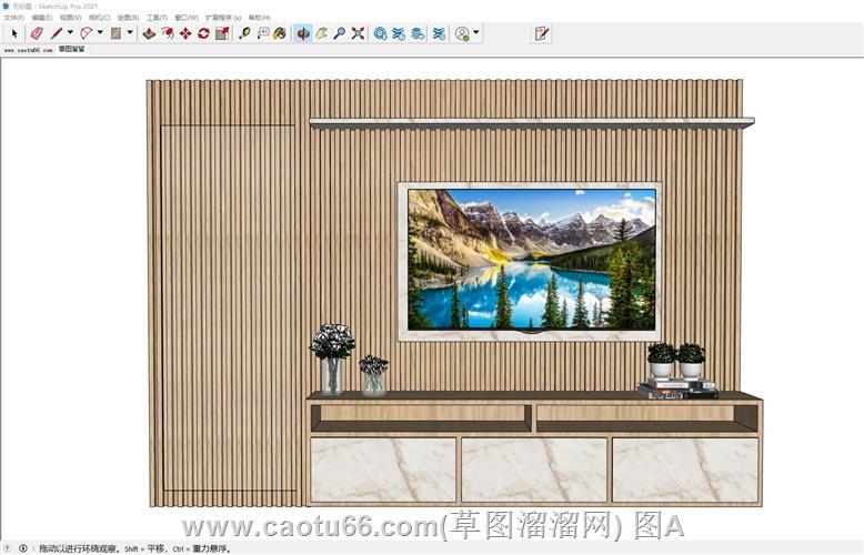 俄罗斯电视柜SU模型