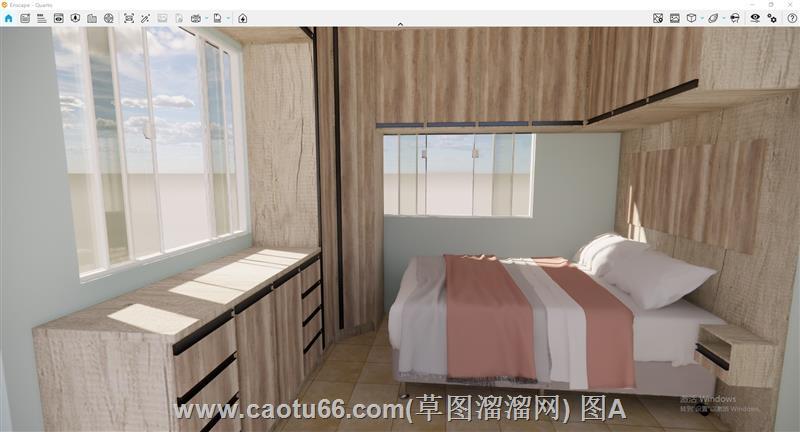 卧室床铺SU模型