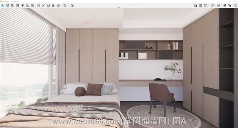榻榻米卧室房间SU模型