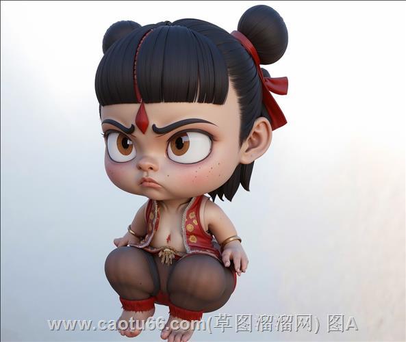 卡通哪吒人物SU模型