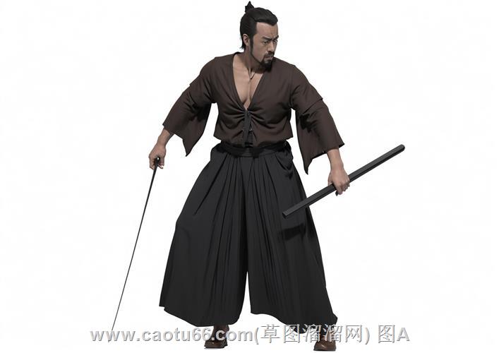 日本武士人物SU模型