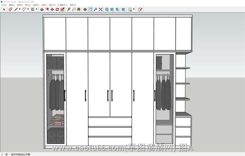 现代衣柜家具SU模型