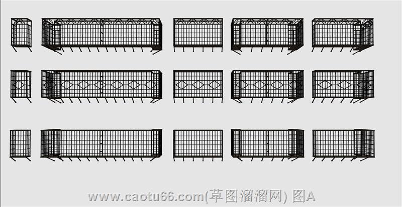 防盗网防盗窗SU模型