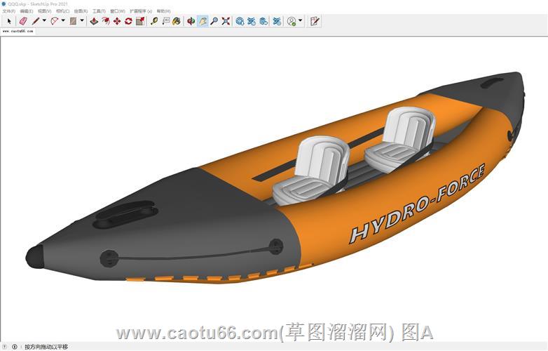 皮筏艇小船SU模型