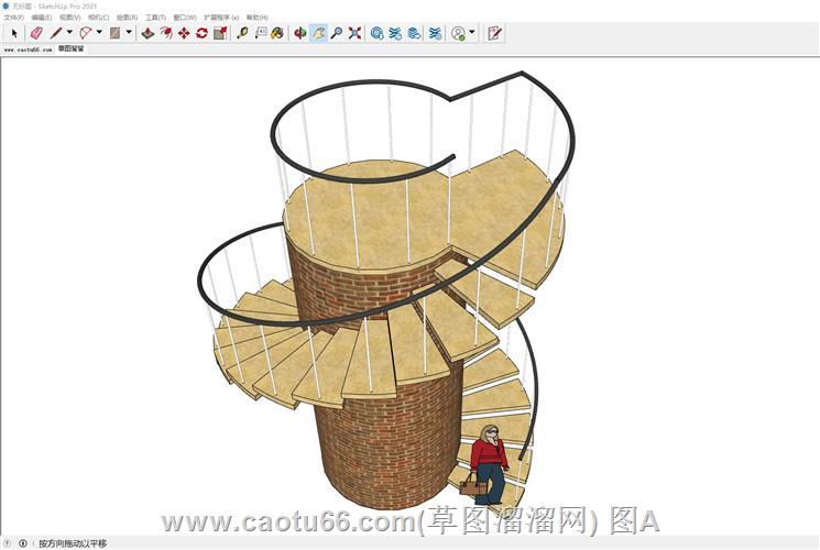螺旋楼梯旋转梯SU模型
