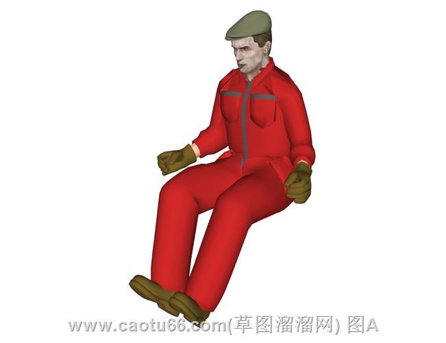 德国驾驶员人物SU模型