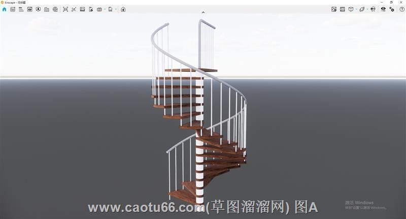 旋转楼梯SU模型