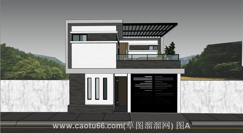 现代别墅SU模型