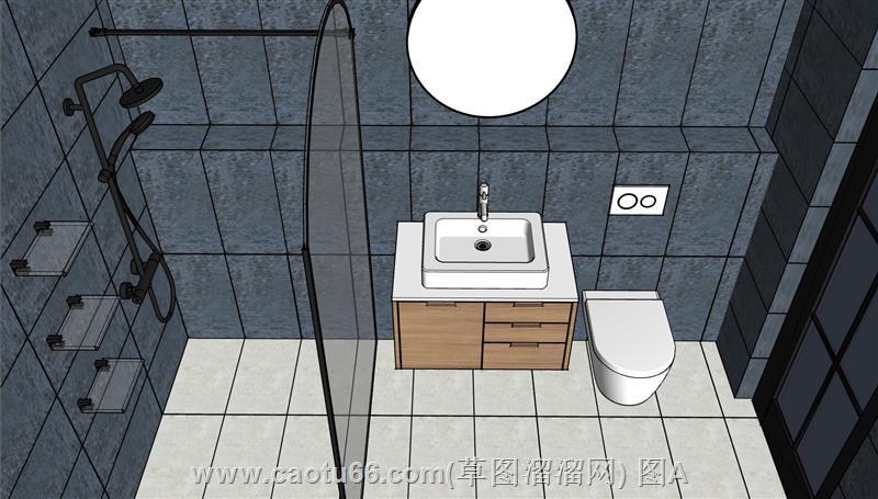 浴室卫生间SU模型