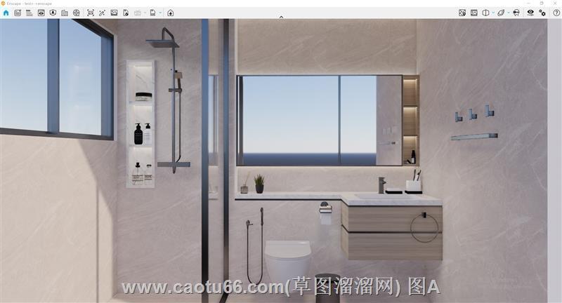 浴室卫生间enscape模型