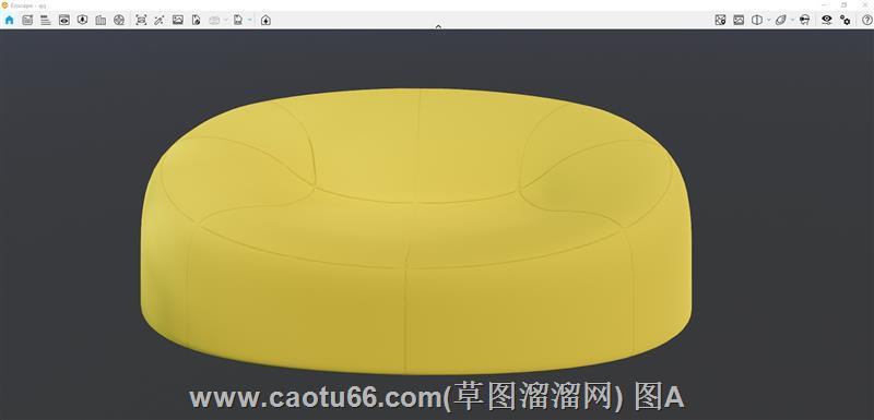 现代的沙发SU模型