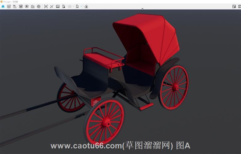 复古马车SU模型