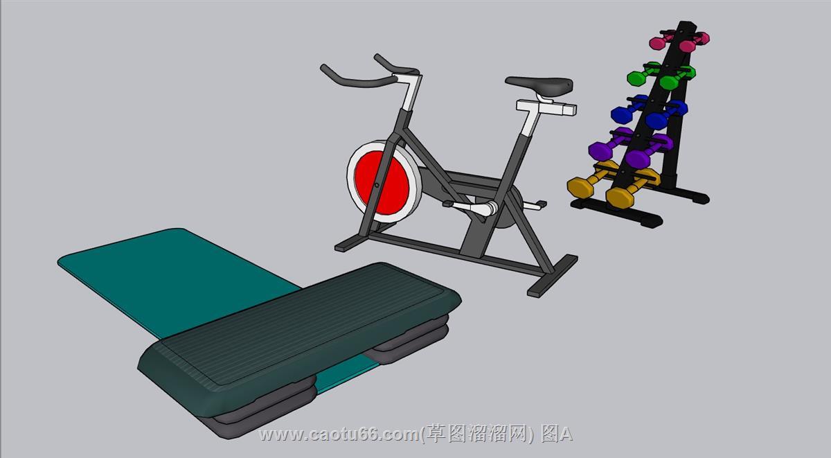 健身器材SU模型