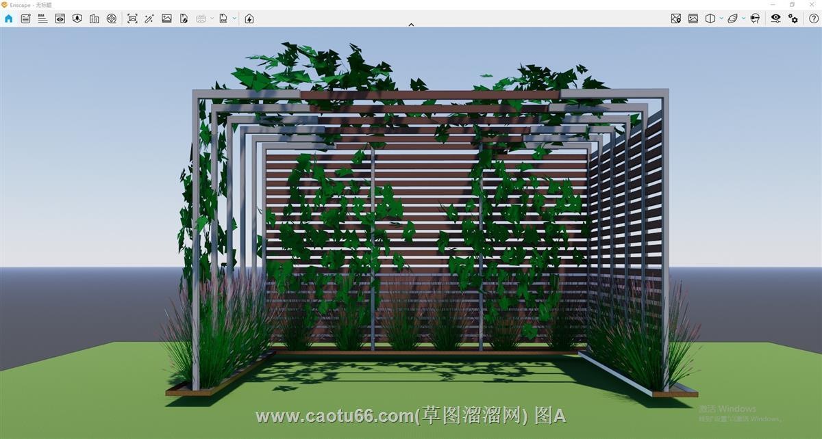 爬藤凉棚SU模型