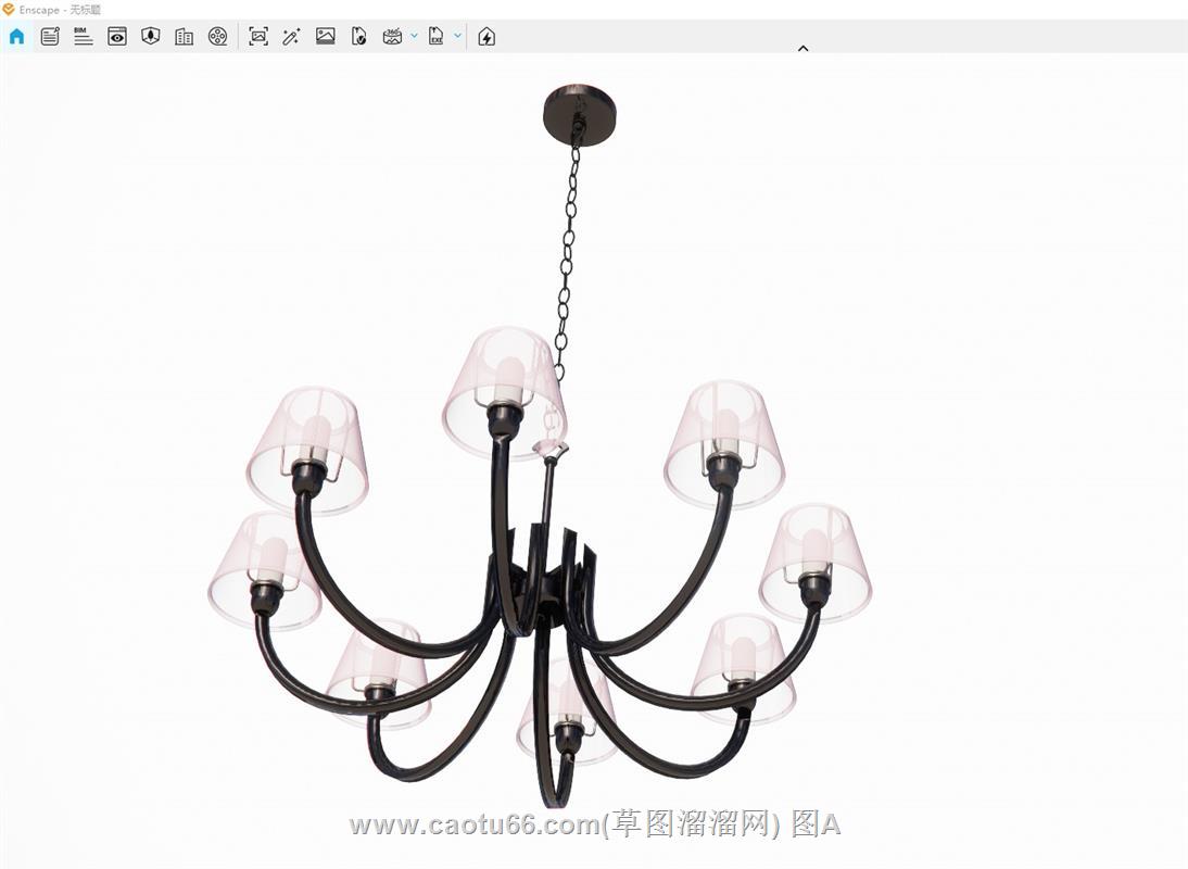 简约吊灯SU模型