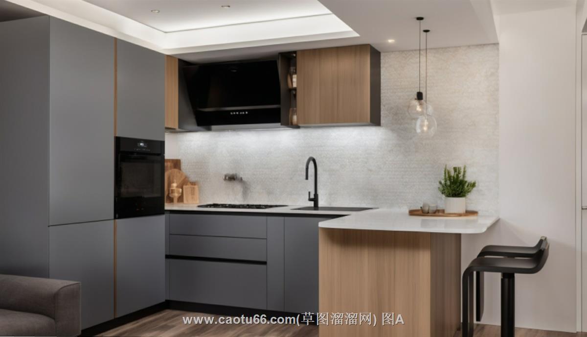 简约厨房SU模型