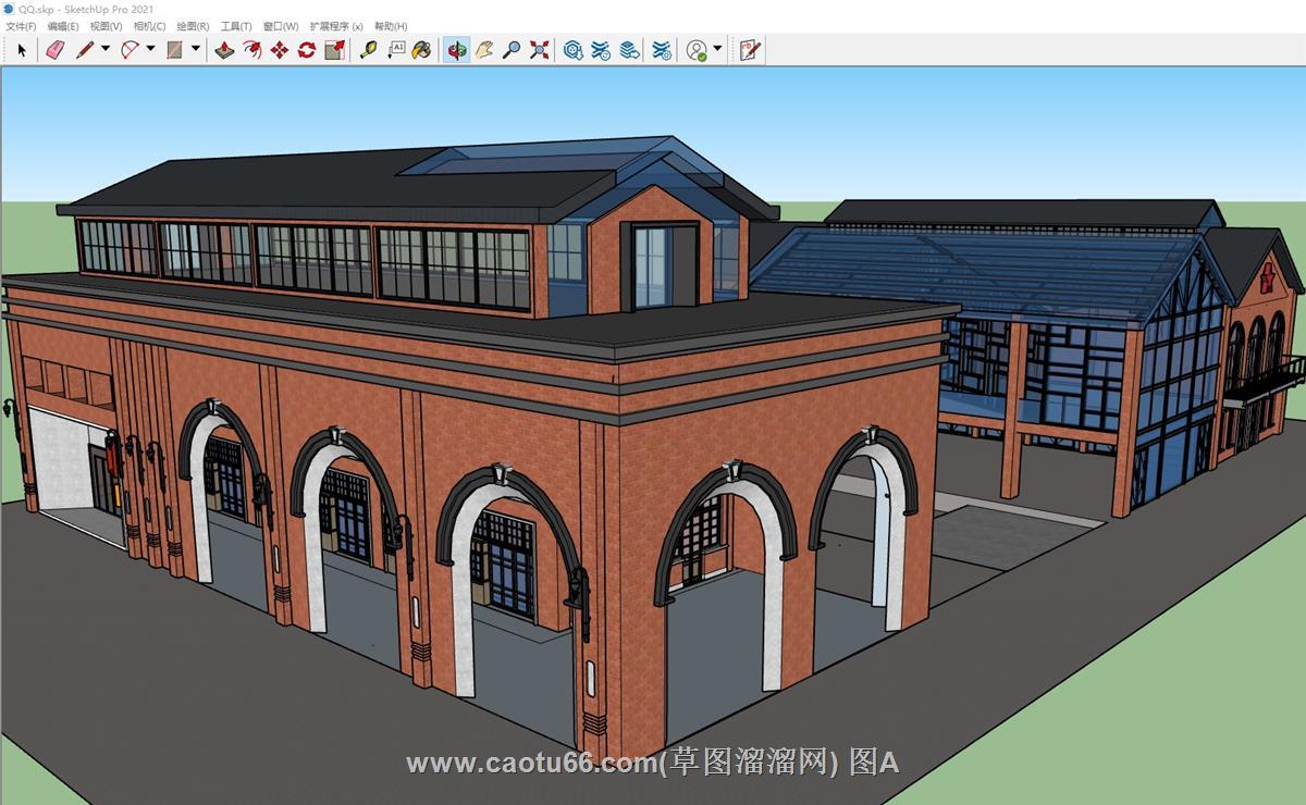 科摩罗厂房建筑SU模型