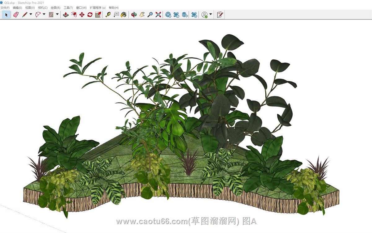 植物角绿化SU模型