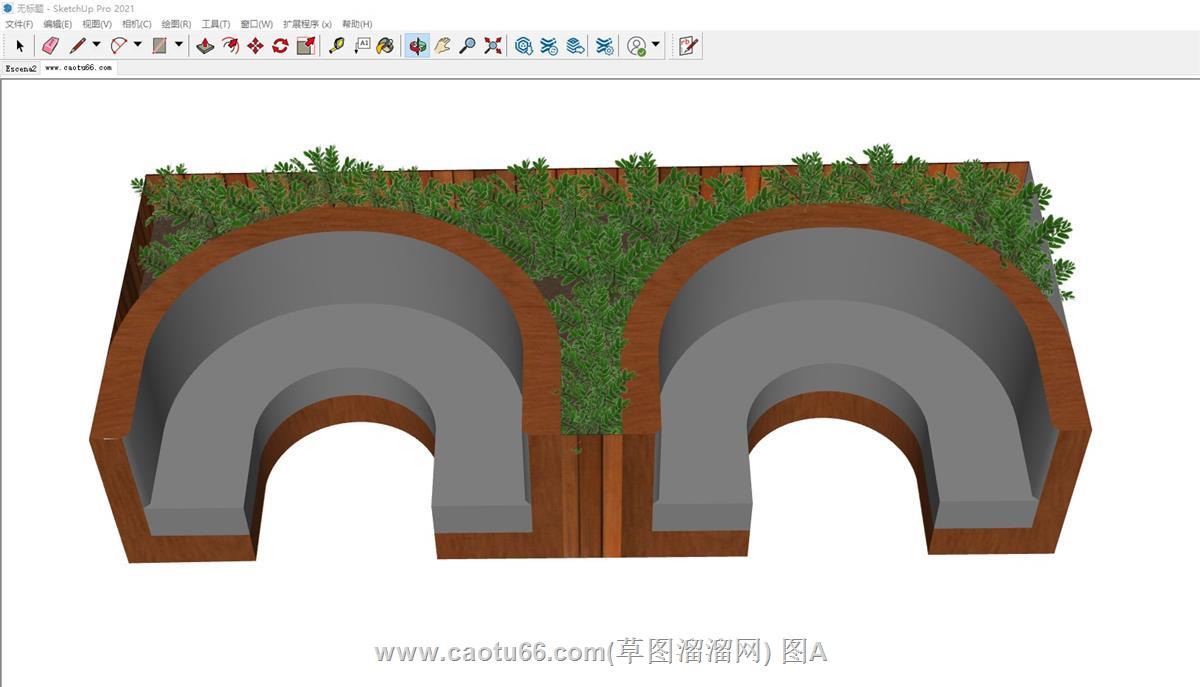 户外沙发卡座SU模型