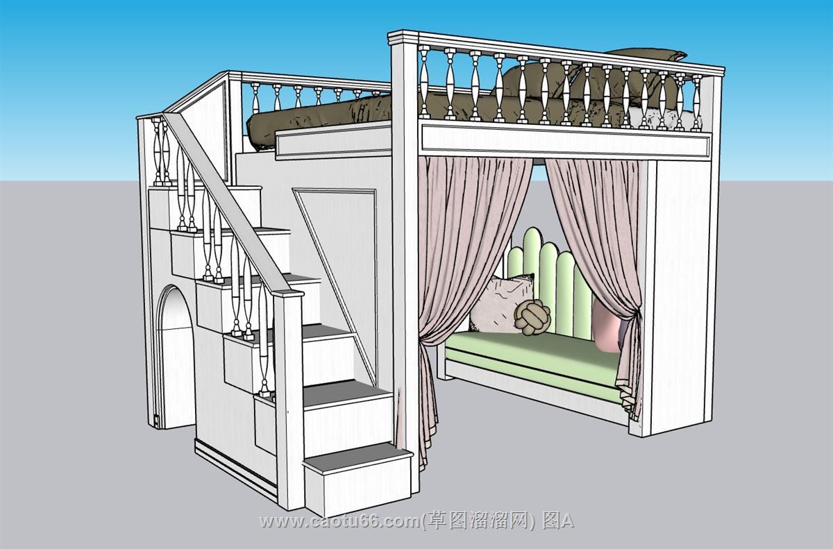 双层床SU模型