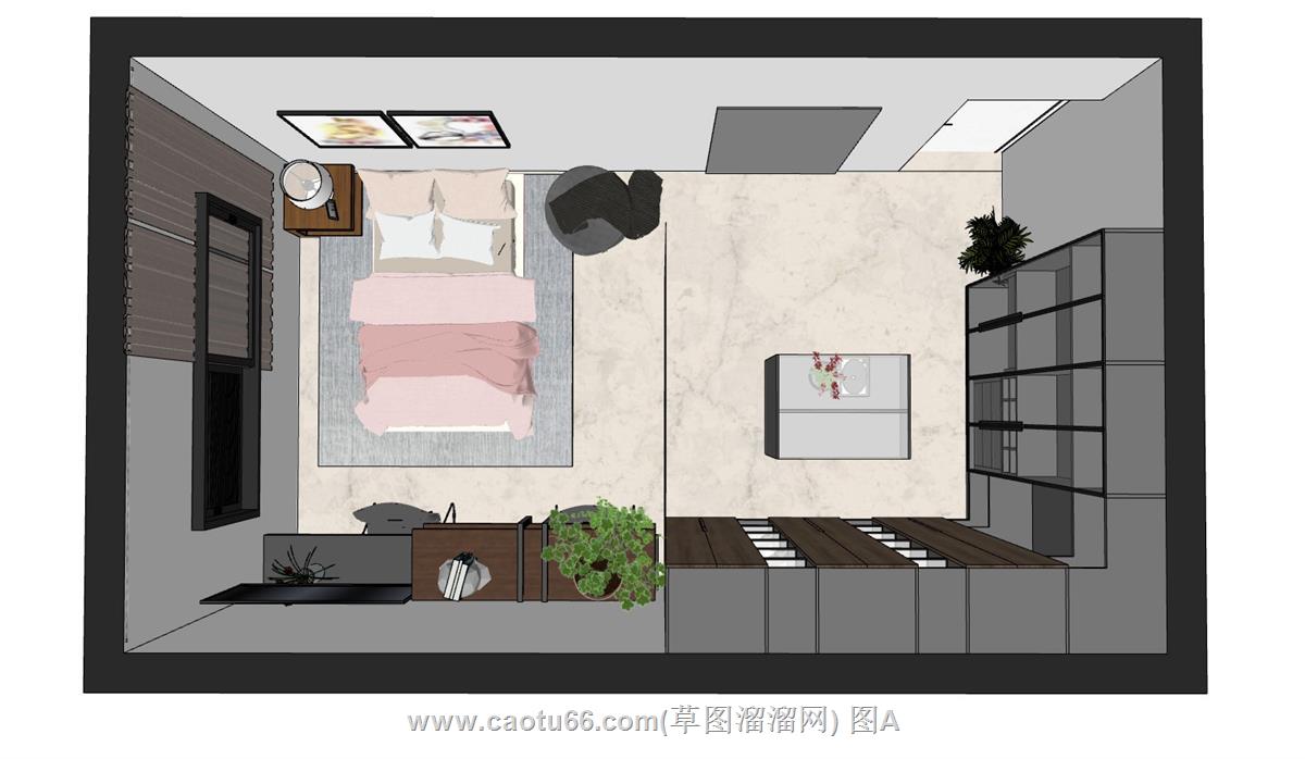 单身公寓室内SU模型