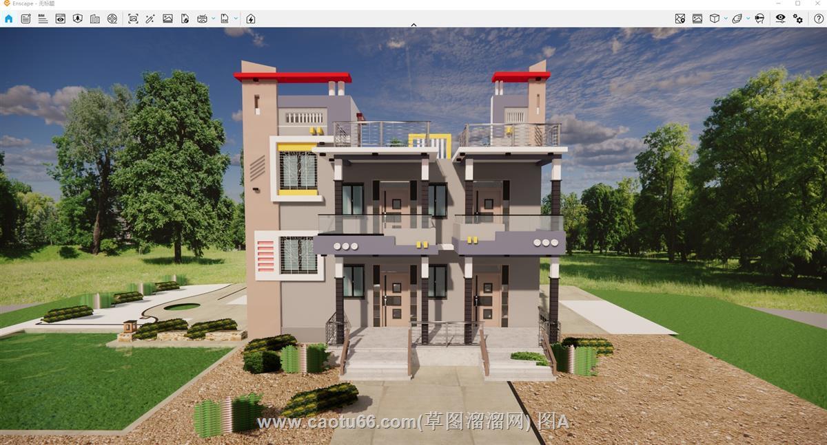 利比里亚住宅别墅SU模型