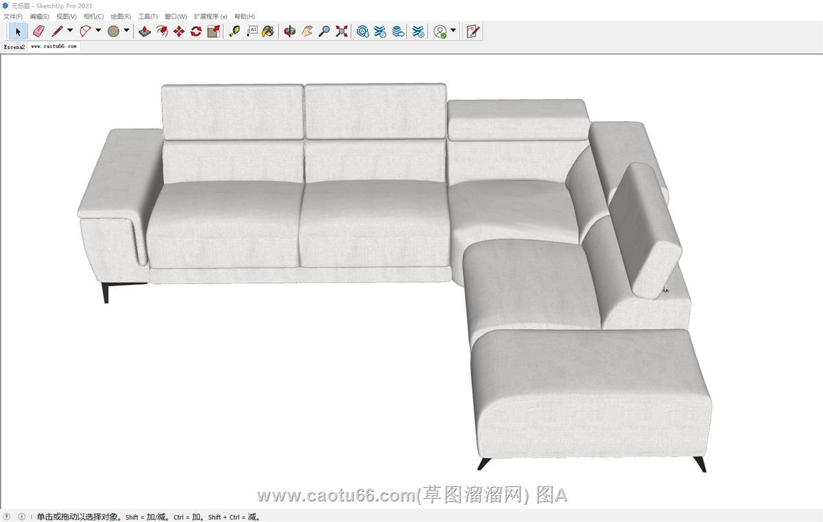 L形沙发家具SU模型