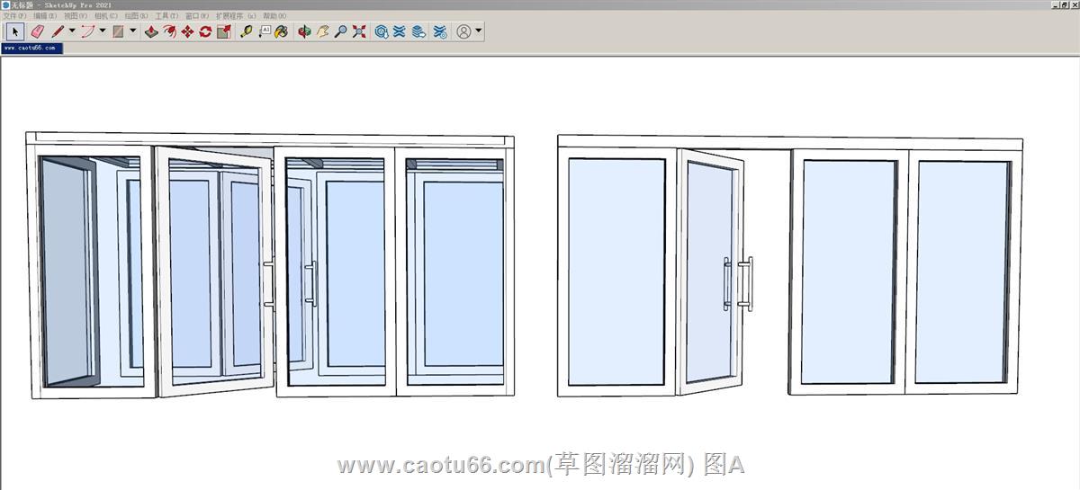 玻璃门SU模型