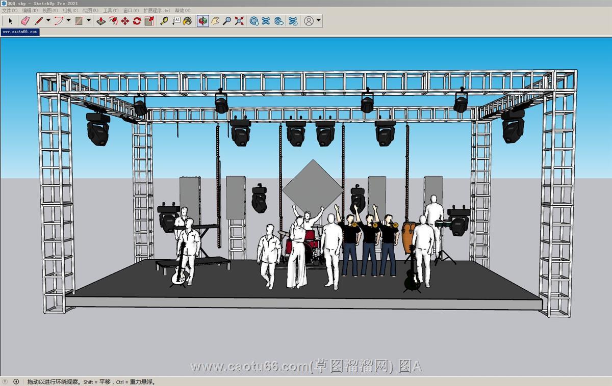 舞台truss桁架SU模型