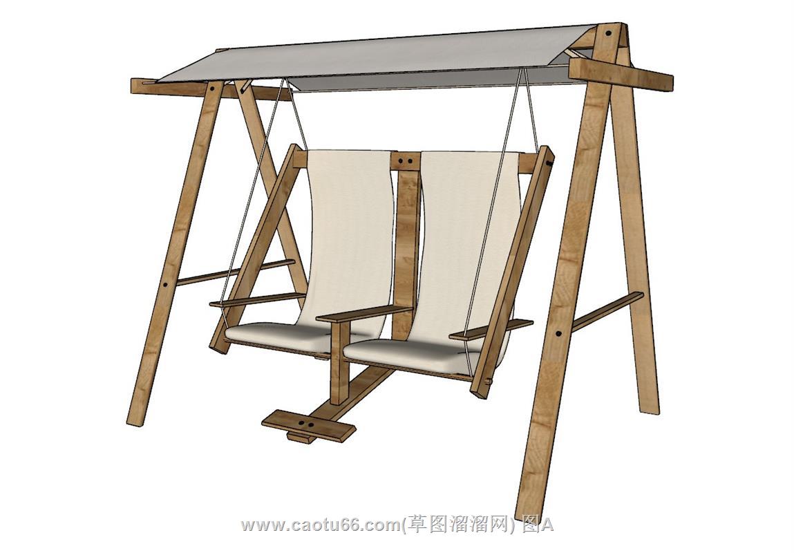 双人秋千椅SU模型