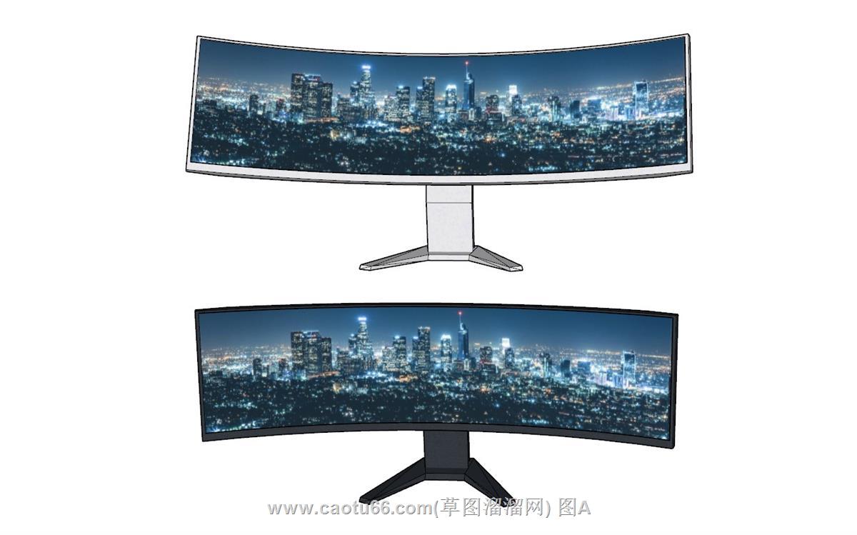 曲屏电脑显示器SU模型