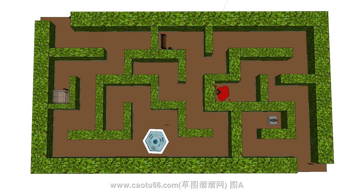 植物迷宫SU模型