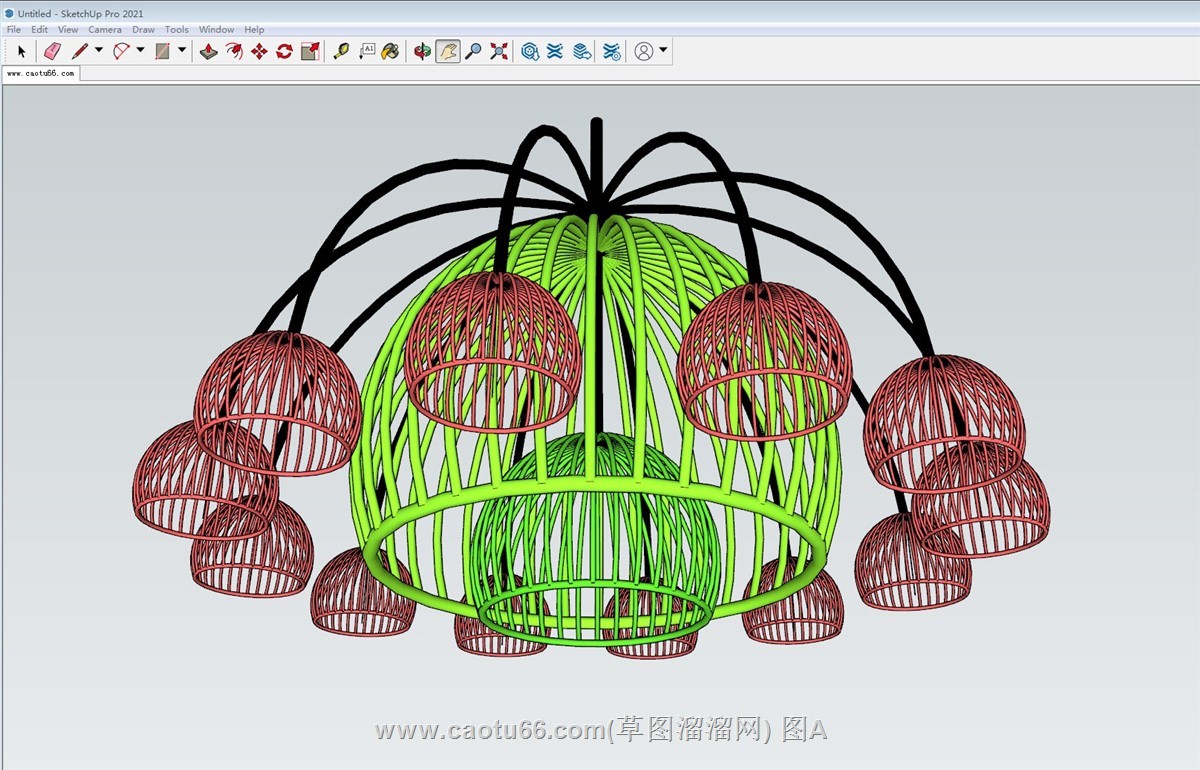 吊灯灯具SU模型