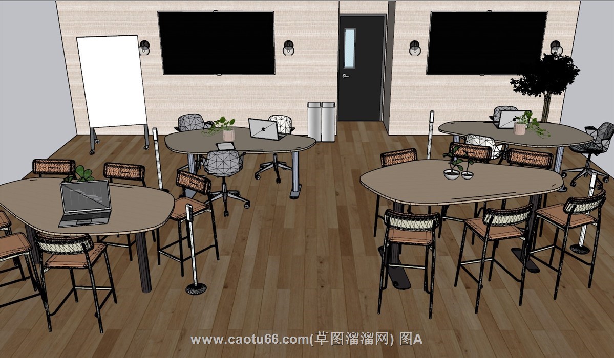 洽谈区SU模型