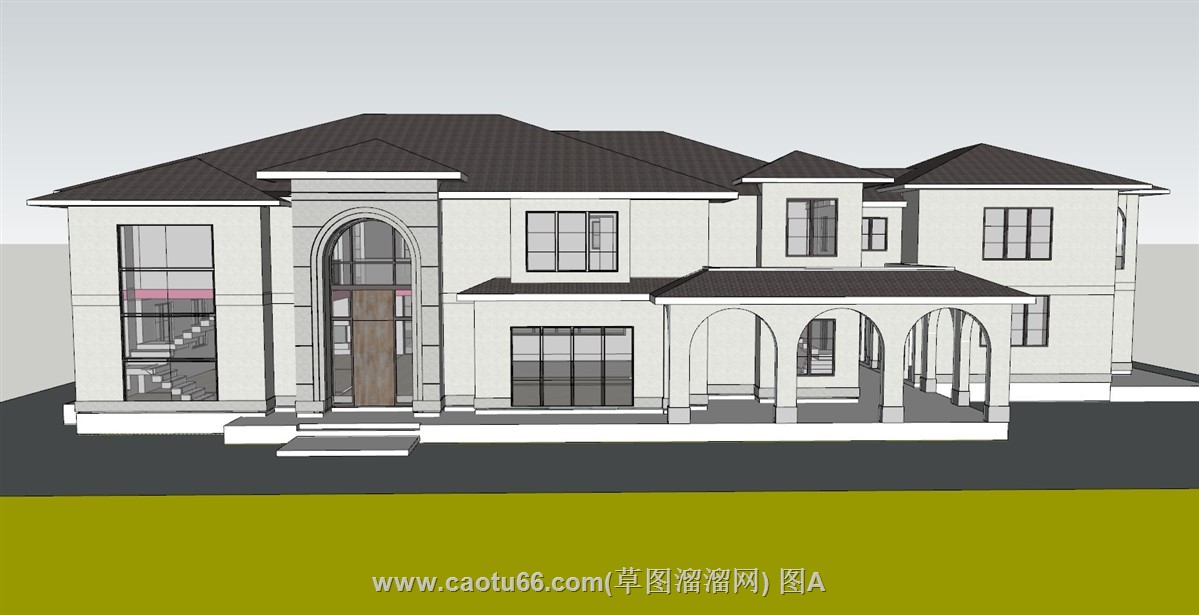 欧洲别墅建筑SU模型